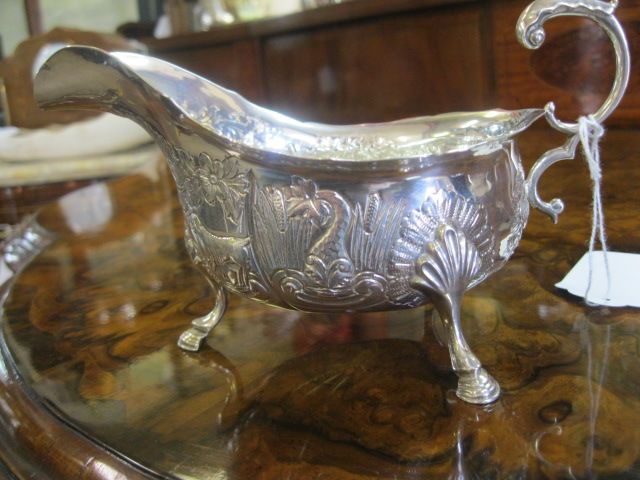 Silver sauce boat 