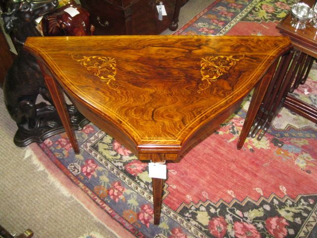 Victorian rosewood card table