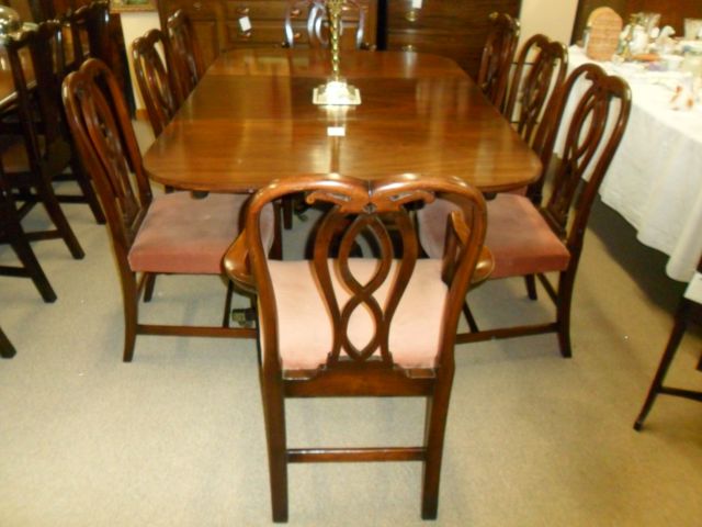 Set of eight mahogany chairs