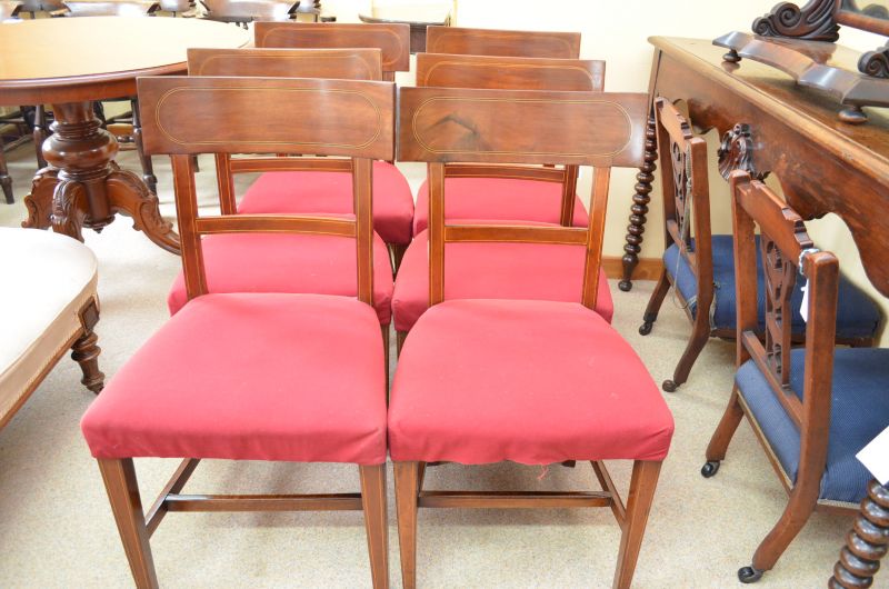 Set of six georgian mahaogany chairs 