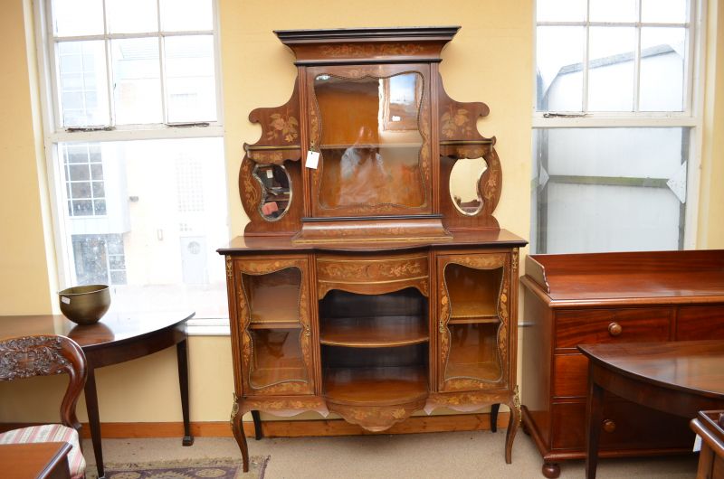 Victorian mahogany display cabinet