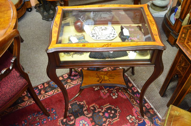 Glass mahogany display cabinet