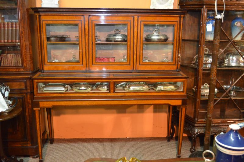 19th century mahogany display cabinet