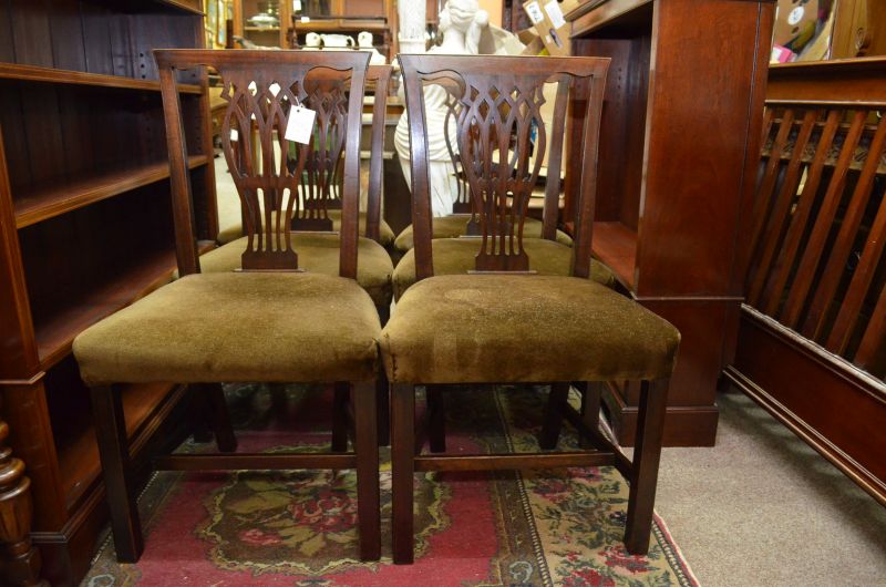 Set of six mahogany chairs