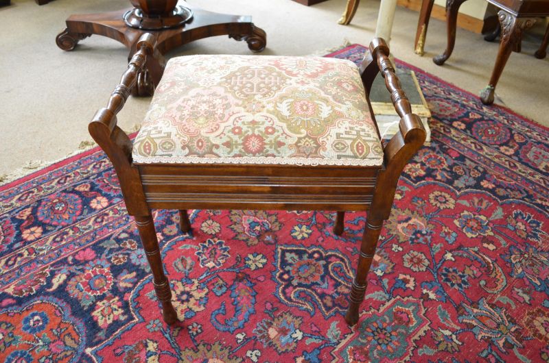 Edwardian mahogany stool 
