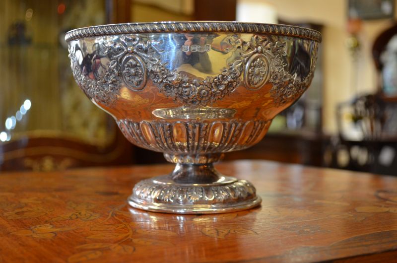 Silver rose bowl