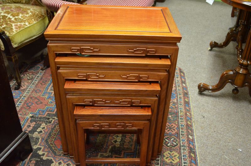 Mahogany nest of tables