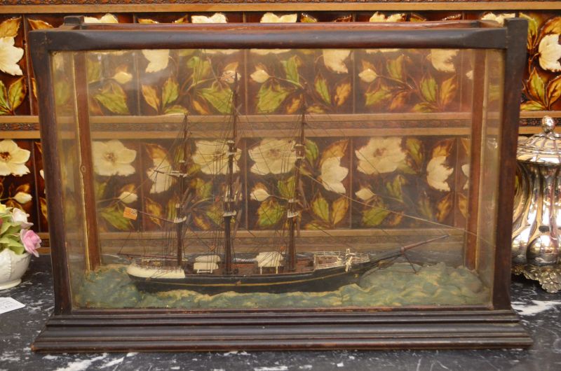 Glass cased ship