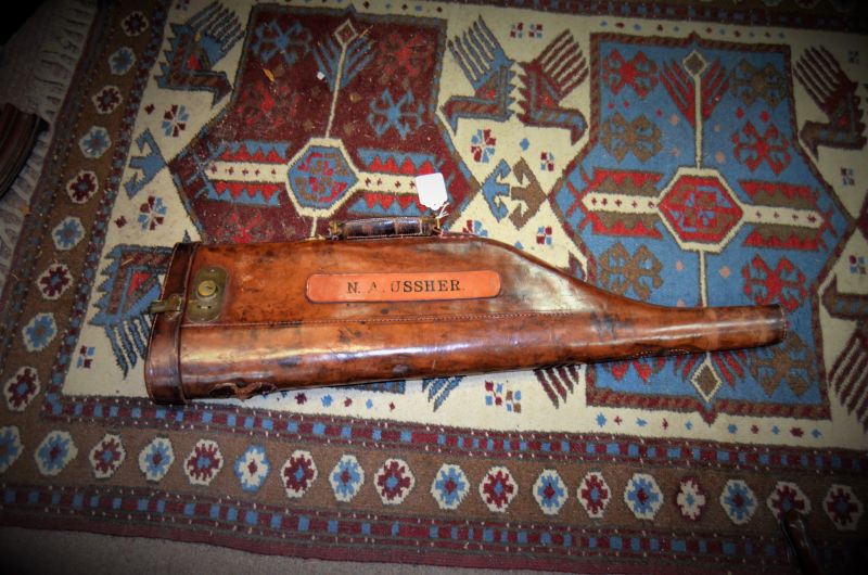 Old leather gun case