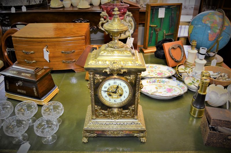 Victorian brass clock