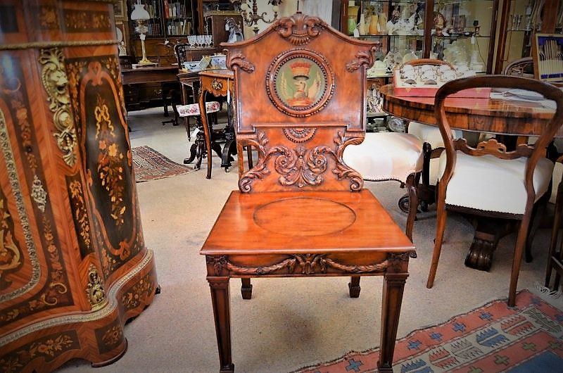 Mahogany hall chair