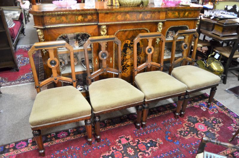 Set of ten victorian mahogany chairs