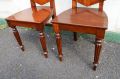 Pair Victorian mahogany hall chairs Thumbnail 4