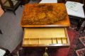 Victorian burr walnut sewing table Thumbnail 3