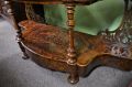 Victorian burr-walnut three tier wot-not Thumbnail 2