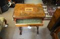 Victorian burr-walnut sewing / games table Thumbnail 2