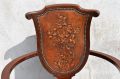 Mahogany leather back armchair Thumbnail 2