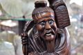 Chinese hardwood figure Thumbnail 2