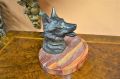 Spelter ink well on marble Thumbnail 3