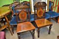 Pair of mahogany hall chairs Thumbnail 2