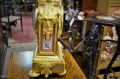 19th century gilt and painted porcelain french mantel clock Thumbnail 3