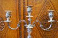 Pair silver candleabra Thumbnail 2