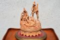 19th century black forest wood carving in glass dome Thumbnail 4