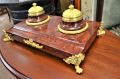 19th century marble & gilt metal ink stand Thumbnail 2