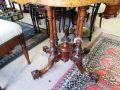 Victorian burr-walnut card table Thumbnail 4