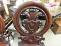 Pair of victorian mahogany hall chairs Thumbnail 2