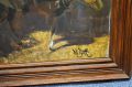 Large oak framed oil on board painting Thumbnail 3