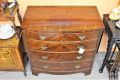 Georgian mahogany bow fronted chest of drawers Thumbnail 2