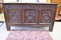 18th century carved Oak coffer / chest Thumbnail 2