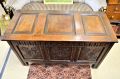 18th century carved Oak coffer / chest Thumbnail 3