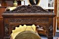 Victorian carved oak & brass gong Thumbnail 2