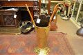 Brass & oak stick stand Thumbnail 3