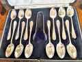 Cased set of silver spoons & tongs Thumbnail 2