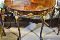 Mahogany & gilt half moon side table Thumbnail 4