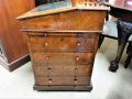 Burr walnut davenport desk with sliding top Thumbnail 4