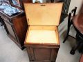 Burr walnut davenport desk with sliding top Thumbnail 3