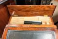 Burr walnut davenport desk with sliding top Thumbnail 6