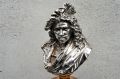 Silvered bronze bust of rembrandt Thumbnail 2