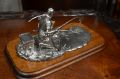 Metal sculpture of fisherman Thumbnail 3