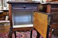 Pair of french mahogany marble top pedestals Thumbnail 3