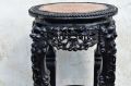 Chinese cherrywood carved plant stand / pedestal Thumbnail 2
