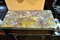 19th century walnut marble top cabinet with inlay & ormolu mounts Thumbnail 4