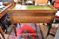 19th century mahogany leather top desk Thumbnail 3
