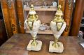 Pair of marble & gilt brass urns Thumbnail 2