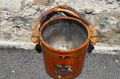 Mahogany brass bound bucket with roped handle Thumbnail 2