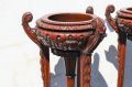 Pair of mahogany plant stands Thumbnail 2